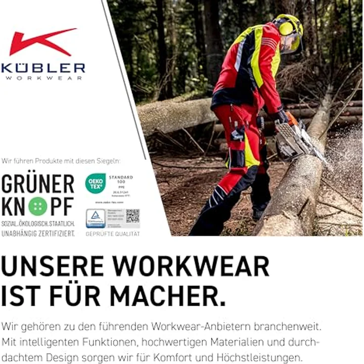Kübler Forst Ultrashell Jacke 1750, ergonomische Arbeitsjacke mit reflektierenden Elementen und Mesh-Ventilation, Größe M – Bild 2