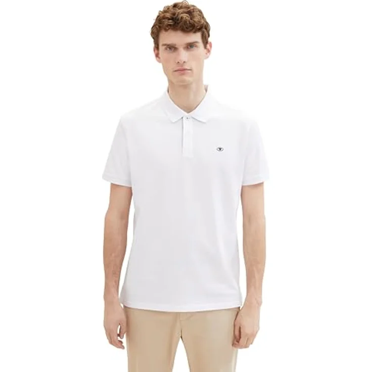 TOM TAILOR Poloshirt mit Knopfleiste und Logo, Single Jerseystoff aus Baumwolle, hoher Tragekomfort, blau – Bild 2