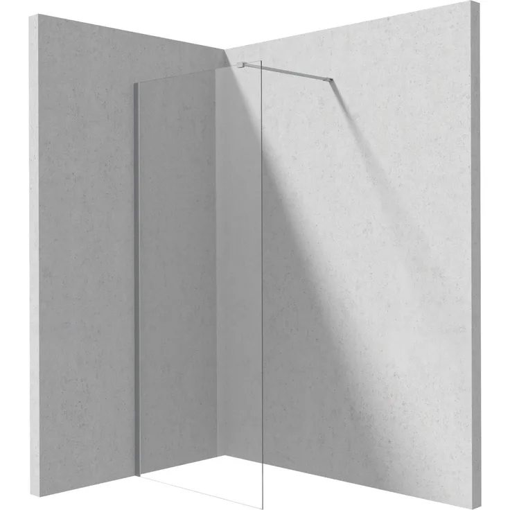 DEANTE Prizma Walk In Duschwand gebürstet Stahl, 90 cm, elegante Duschkabine
