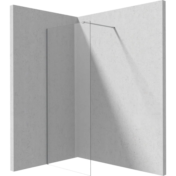 DEANTE Prizma Walk In Duschwand gebürstet Stahl, 90 cm, elegante Duschkabine