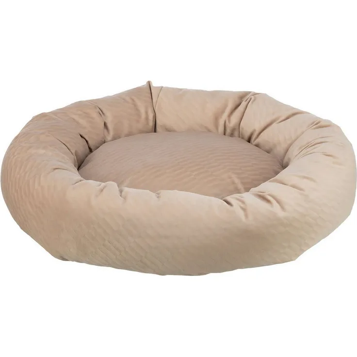 TRIXIE Tierbett Hundebett Alena rund sand, abnehmbarer Bezug, rutschfester Boden