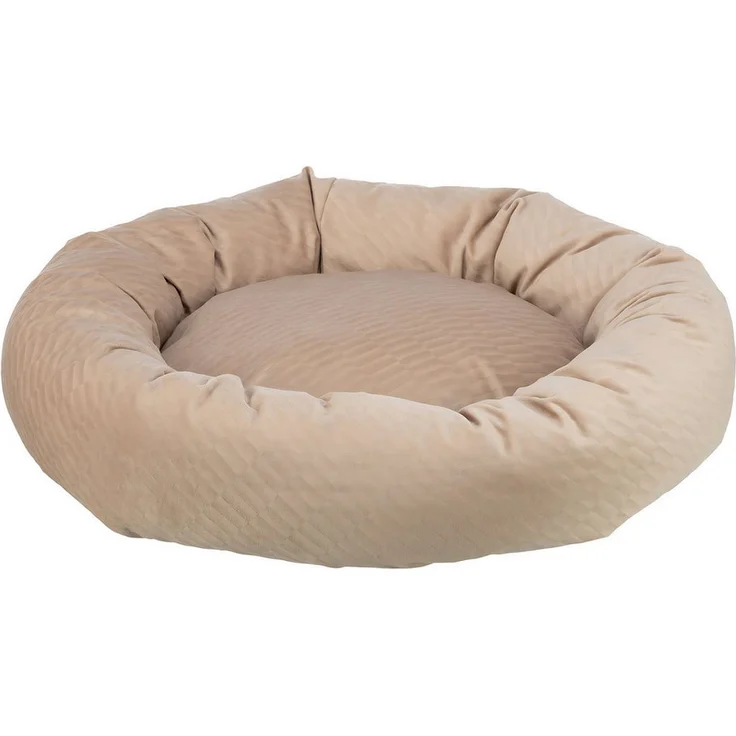 TRIXIE Tierbett Hundebett Alena rund sand, abnehmbarer Bezug, rutschfester Boden – Bild 1