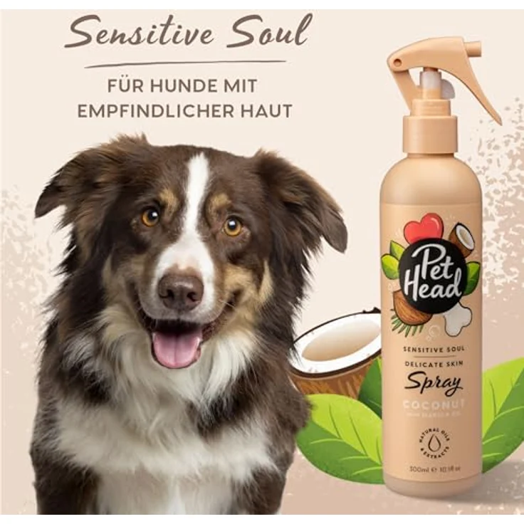 Pet Head Fellpflege Spray "Sensitive Soul", Kokosduft für empfindliche Haut, 300 ml – Bild 3
