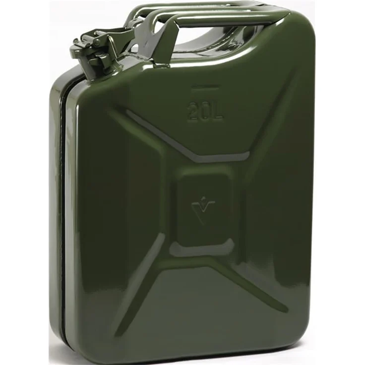 Stahlblech Kraftstoffkanister 20 ltr. Stahl Oliv – Bild 1