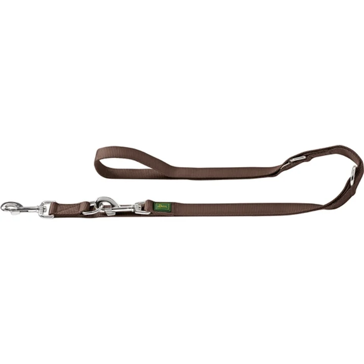 Hunter Hunde-Leine verstellbar Nylon braun 10-200