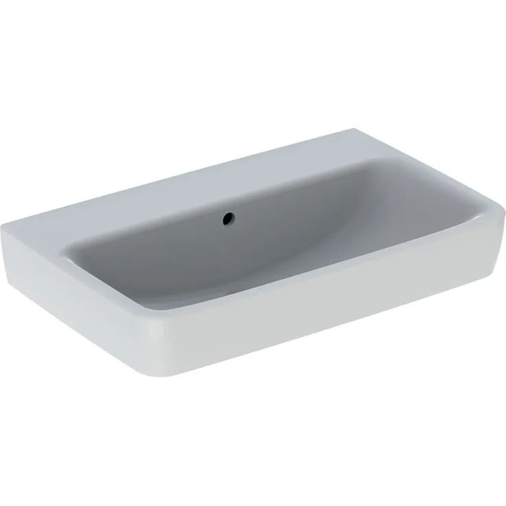 Keramag Renova Compact Waschtisch, 650x370mm, ohne Hahnloch, mit Überlauf, Farbe: Weiß - 501.716.00.1