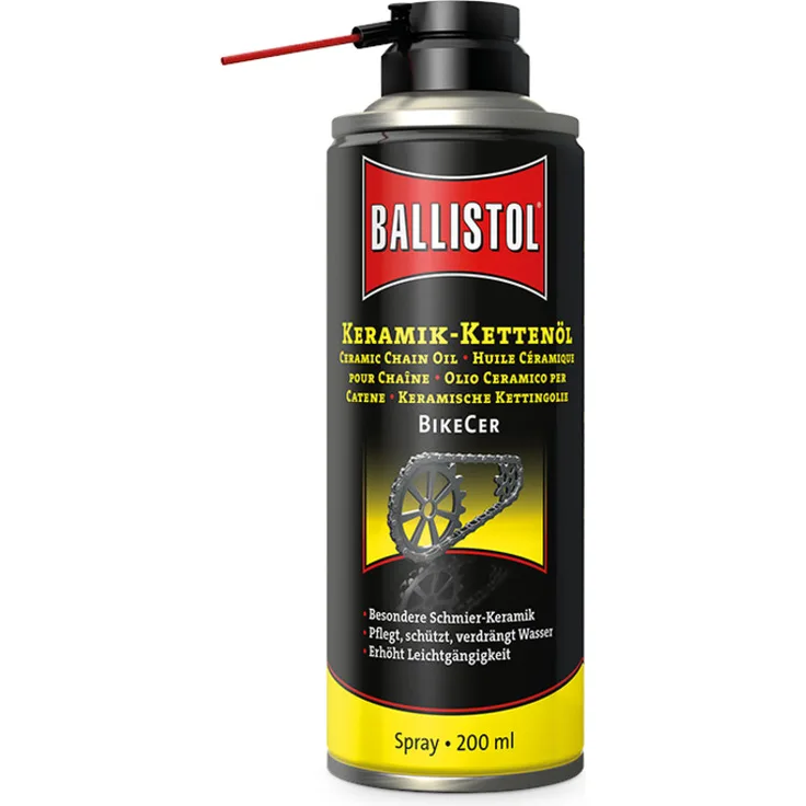 Ballistol BikeCer Keramik Kettenöl Spray Fahrrad E-Bike Pflege Kriechöl 200 ml