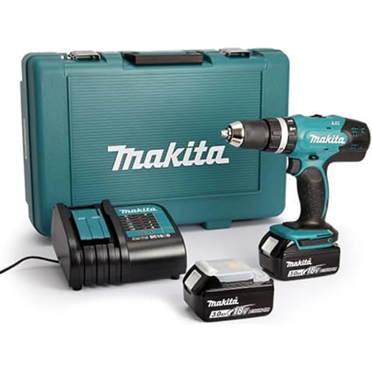 Makita DDF453SFE Bohrmaschine, Akkuschrauber, 18 V, 3,0 Ah + 2 Akkus, Ladegerät, in Koffer – Bild 4