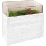 WESTMANN Aluminium Frühbeetaufsatz Genus 100 | Hochbeetabdeckung mit Polycarbonat-Doppelstegpaneelen | Zubehör für Hochbeet Klassik 100 | Silber | 95x62x41 cm