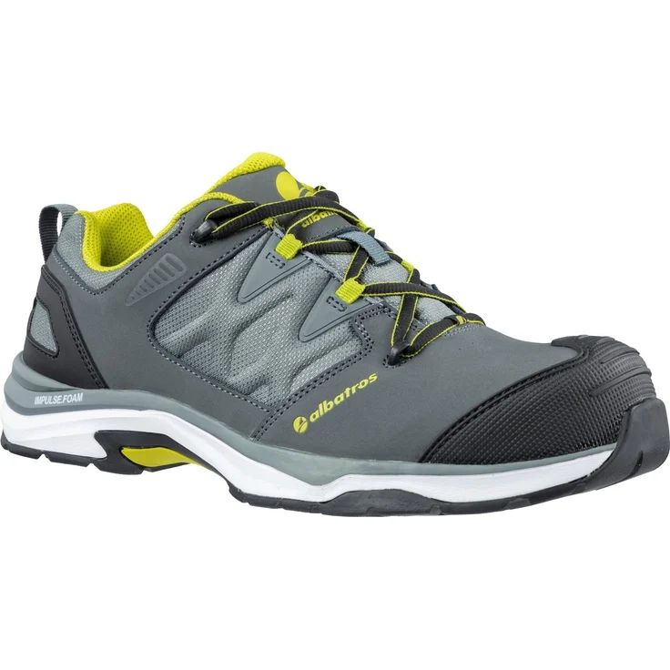 Albatros Ultratrail Grey Low Sicherheitsschuh S3, Unisex Arbeitsschuhe mit Kunststoffkappe, antistatisch und wasserabweisend – Bild 1
