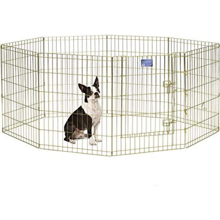 MidWest Homes for Pets Midwest Exercise Pen mit Tür, 76,2 cm, Gold