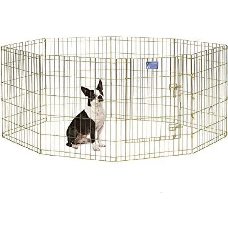 MidWest Homes for Pets Midwest Exercise Pen mit Tür, 76,2 cm, Gold – Bild 1