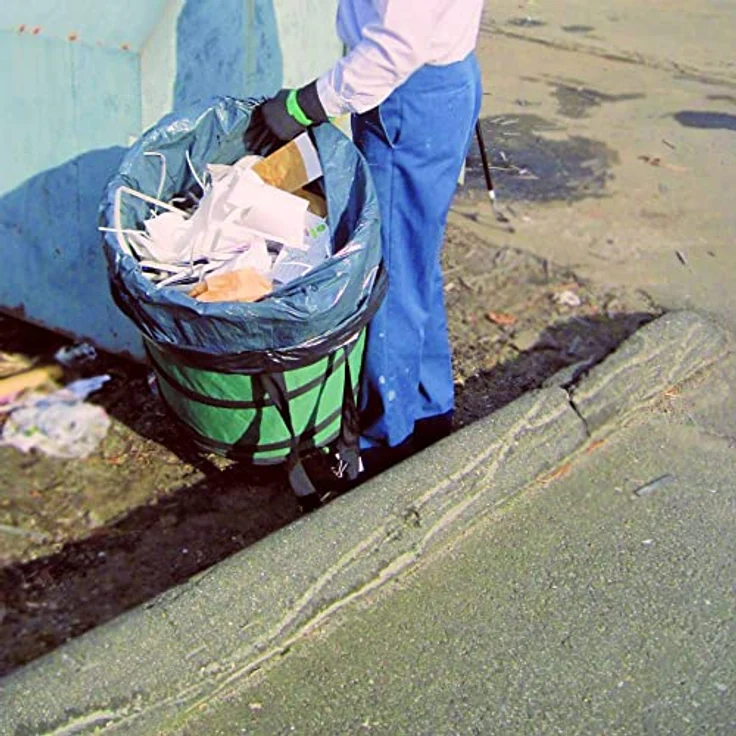 Unger Nifty Naber Bagger, Gartenabfallsack und mobile Müllsammeltonne, 180 Liter, wetterfest und wiederverwendbar – Bild 4