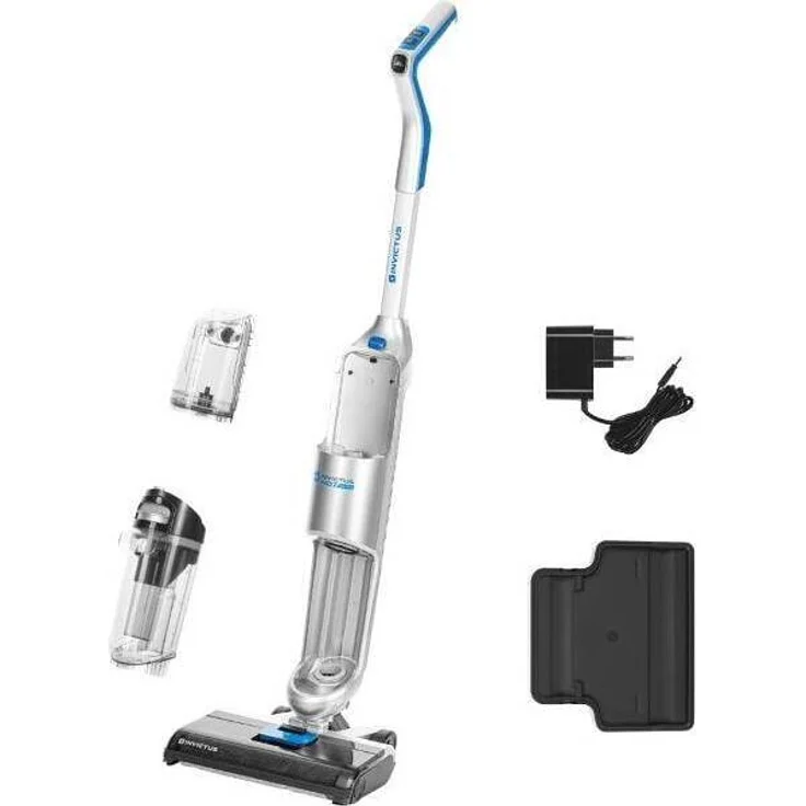 Invictus WD7 3in1 Nass-/Trockensauger, 180W mit 2-Tank-System, 3-Fach-Filtersystem, silber/blau, Set 11-tlg.