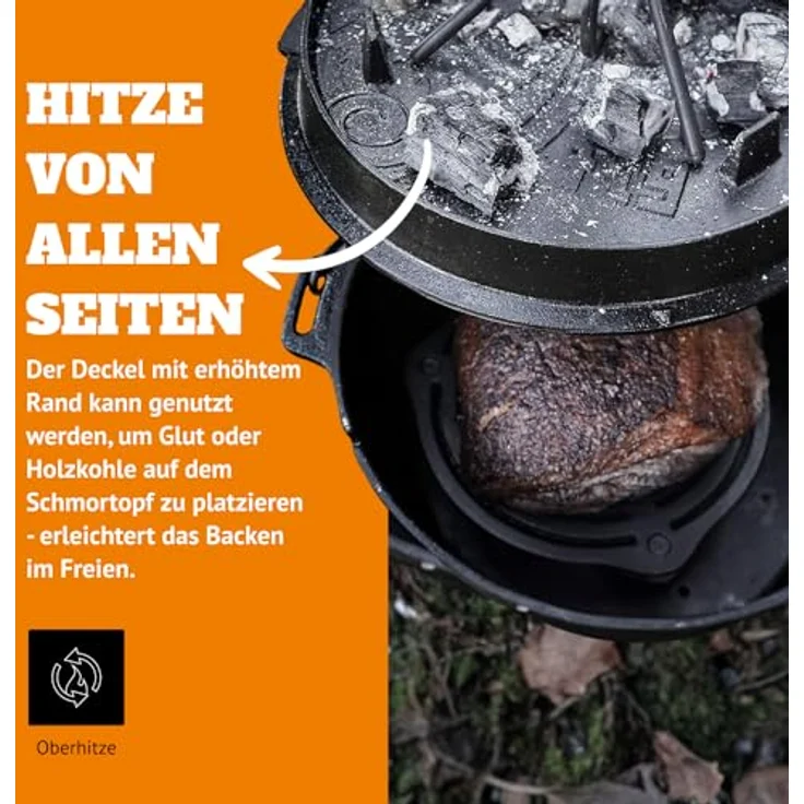 Petromax Feuertopf ft3 mit Füßen Dutch Oven / Dopf /Outdoor – Bild 4