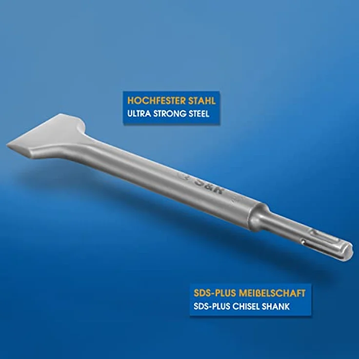 S&R Spatmeißel SDS-plus, 250 x 40 mm, rund, Industrie-Qualität mit hoher Standzeit durch spezielle Härtungsverfahren, Made in Germany – Bild 3