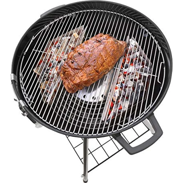 Napoleon Holzkohle-Körbe 2er-Set für Kugelgrills, aluminiumbeschichteter Stahl, ideal für indirektes Grillen – Bild 3