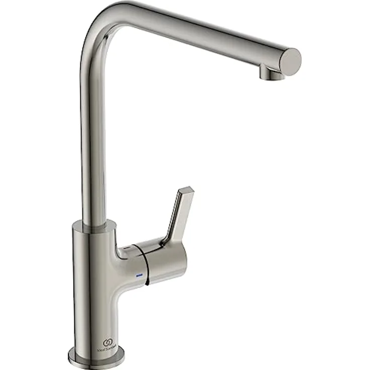Ideal Standard BD418GN Gusto Küchenarmatur L-Auslauf, Ausladung 232mm, Silber (Silver Storm)