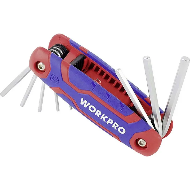 WorkPro Außen-Sechskant Schraubendreher Set, Chrom-Vanadium-Stahl, ergonomisches Griffdesign, Größen: 1.5 mm, 2.0 mm, 2.5 mm, 3.0 mm