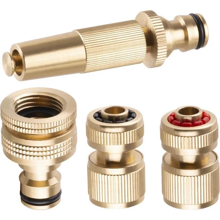 PROREGAL® Bewässerungssystem Set GF343, Adapter 3/4 "-1, Schlauchverbinder 3/4", inklusive Düse