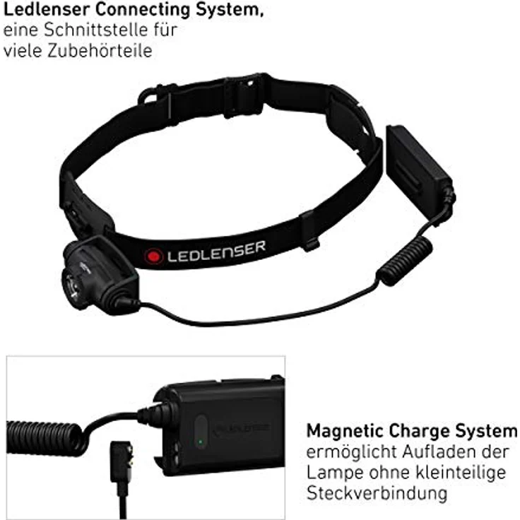 Ledlenser H5R Core, Stirnlampe mit 500 lm, wetterfest, stufenlos dimmbar, Batteriestatusanzeige – Bild 5