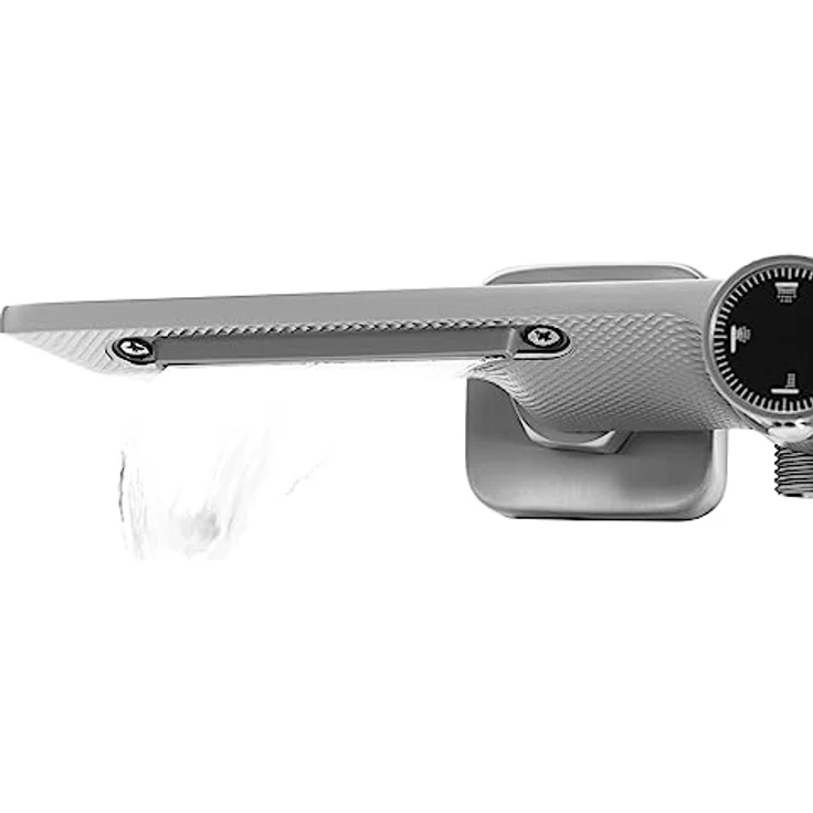 Rea Duschsystem HELIX Nickel Brush INOX, Duschset mit 20 x 30 cm Regendusche, Duscharmatur und Messing Kopfbrause, gebürstetes Stahl – Bild 4