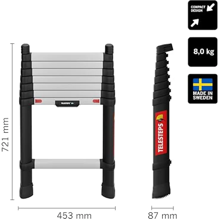 Telesteps, Leiter, Teleskopleiter Prime Line 2.6m (Teleskopleiter, 260 cm) – Bild 6