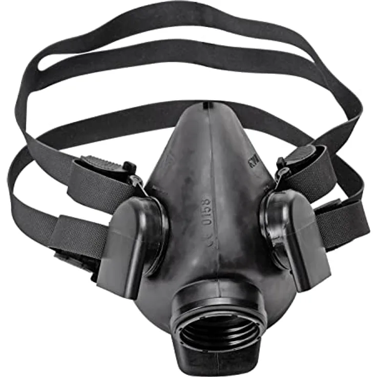 Magni Halbmaske 620N, wiederverwendbare Atemschutzmaske mit EN 140 Norm, aus Gummi/Silikon, verstellbare Passform