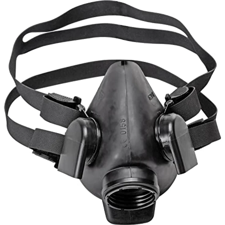 Magni Halbmaske 620N, wiederverwendbare Atemschutzmaske mit EN 140 Norm, aus Gummi/Silikon, verstellbare Passform – Bild 1