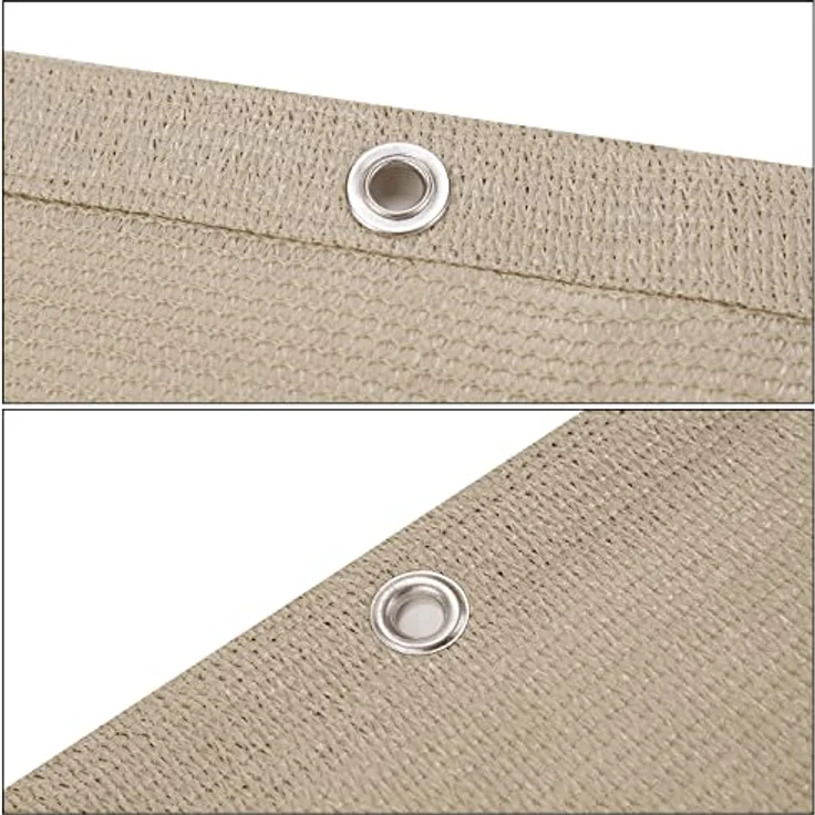 Sekey Balkon Sichtschutz Balkonabdeckung HDPE 220 g/m², Leicht Transparent Wind- und UV-Schutz Wetterfest, mit Ösen, Nylon Kabelbinder und Kordel Taupe 0.75×3m – Bild 4
