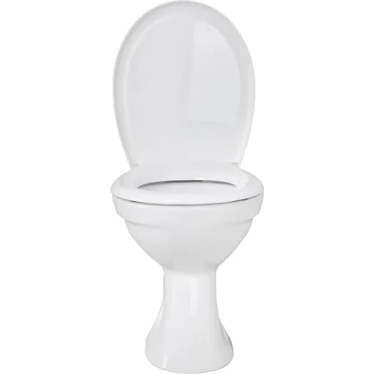 Belvit Tiefspül-WC BV-SW5001+BV-D0400, Stehend, Abgang waagerecht, Stand WC Toilette Abgang Waagerecht Wand Tiefspüler Stehend +, Weiß – Bild 5