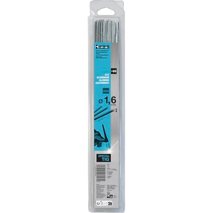 GYS 60 TIG-Stäbe aus Aluminium AlMg5, Ø 1,6 mm, 0,33 m Länge, Blister – langlebig und robust – Bild 1