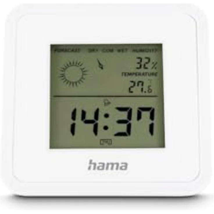Hama Borneo, digitales Thermometer und Hygrometer für Innen, Weiß – Bild 1