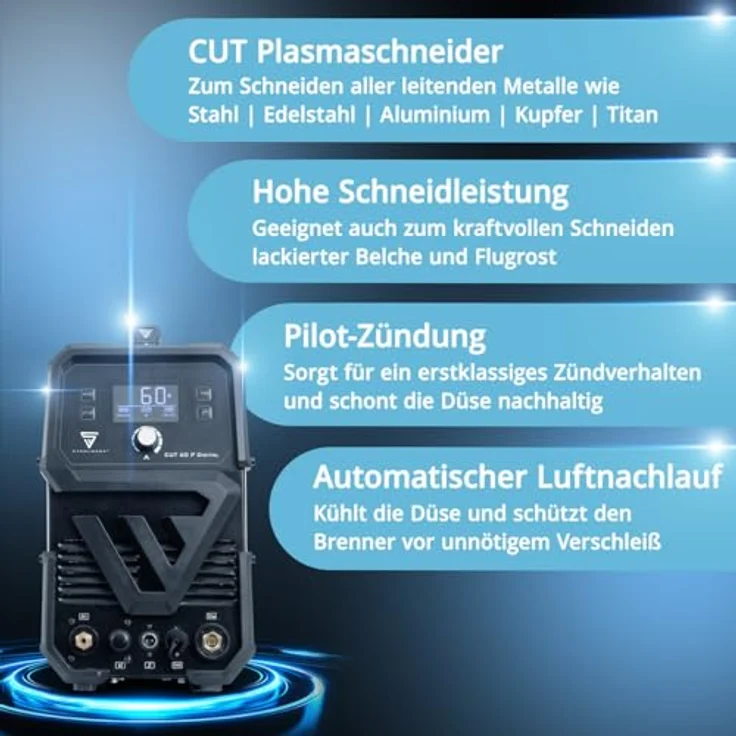 STAHLWERK CUT 60 P Digital, Plasmaschneider mit 60 Ampere, 20 mm Schneidleistung, inklusive THC und Zubehör – Bild 5