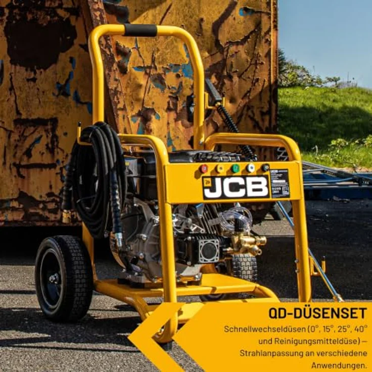 JCB Benzin-Hochdruckreiniger PW15040PP24, 15 PS, 276 bar, 15 l/min, 15 m Schlauch, 5 Düsen – Bild 2