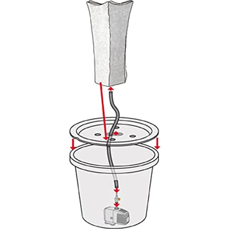 Heissner Gartenbrunnen Saphira, Komplett-Set mit LED-Beleuchtung, grau, 800 l/h Pumpenleistung, 45 Liter Wasserbehälter – Bild 3