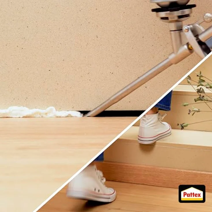 Pattex White Line Pistolenschaum, reinweißer PU Schaum zum Füllen, Dämmen, Ausschäumen und Isolieren, Montageschaum mit hoher Wärme- und Schalldämmung, 1x750ml Dose – Bild 5