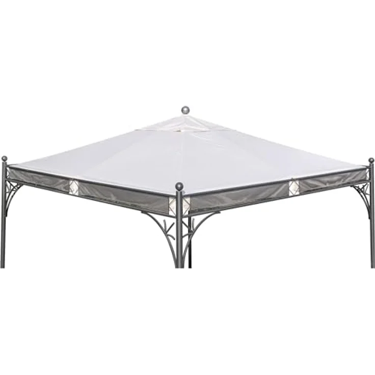 OUTFLEXX Pavillon-Ersatzdach für Siena Garden Pavillon "Korfu", 350x350 cm, wasserabweisend, Naturfarbe, robustes Polyester 250g/m² – Bild 3
