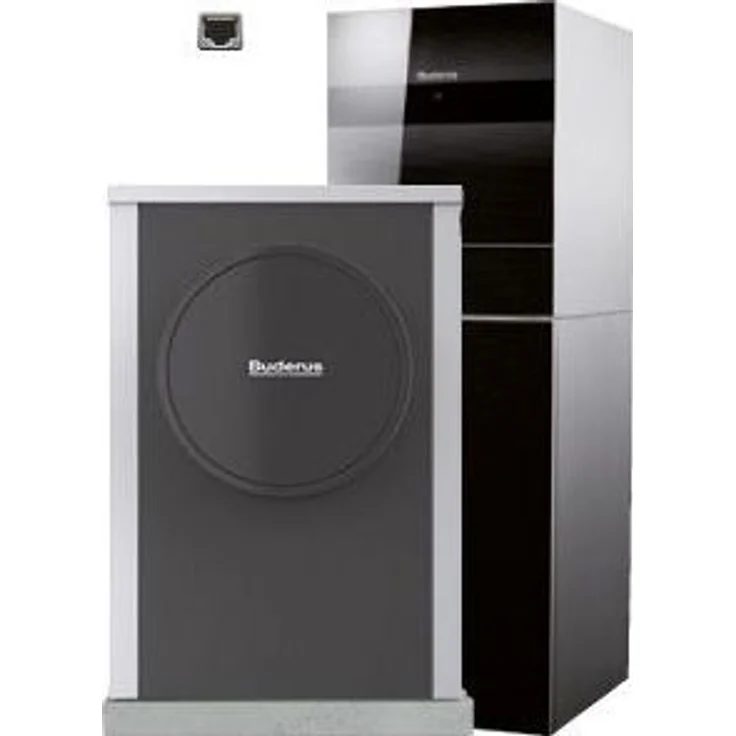Buderus Logatherm Wärmepumpe WLW196i-2-4, 5 kW bei A7/W35, schallreduziert, mit Hydrauliktower silent plus, smart-grid-fähig, Schwarz