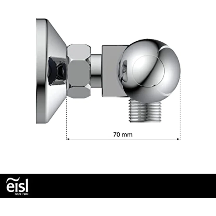 EISL Duscharmatur VITAL, Mischbatterie mit Thermostat, Wasserhahn Dusche mit Sicherheitssperre bei 38°C, Brausearmatur, Brausethermostat Chrom CLT168VCR – Bild 7