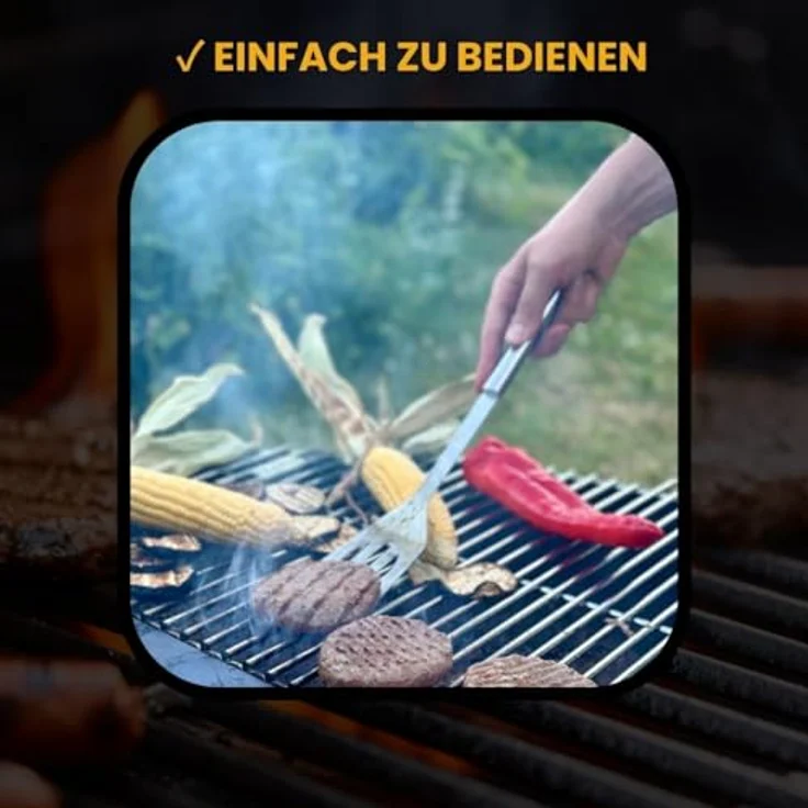 BonFeu BonGrill Grillrost - Plancha Grillplatte aus verzinktem Stahl, Ø100cm für Gasgrill, Feuerschale und Gartenkamin – Bild 4