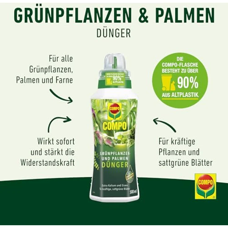 Compo Grünpflanzen- und Palmendünger 500 ml – Bild 2