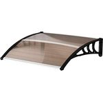 Outsunny Vordach Haustürvordach 120 x 75 cm Pultvordach Überdachung Polycarbonat