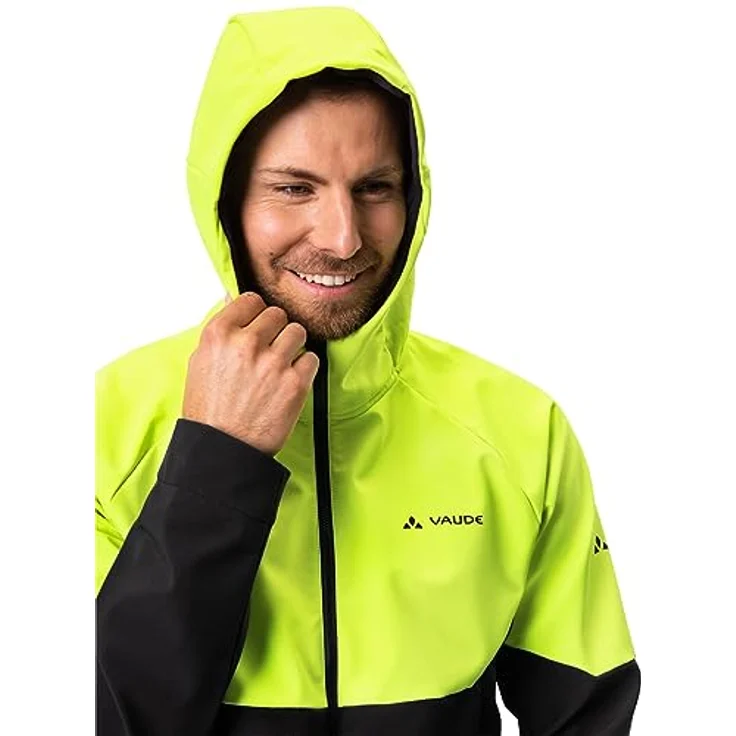 VAUDE Fahrradjacke Herren Softshell-Fahrradjacke QIMSA, wind- und wasserdicht, reflektierende Designelemente, grau – Bild 4