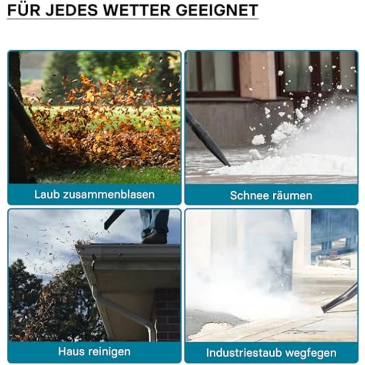 Wiltec Laubbläser 1,7 PS Rückenlaubbläser, Benzin Laubbläser einhändig bedienbar, inkl. Düsen – Bild 4