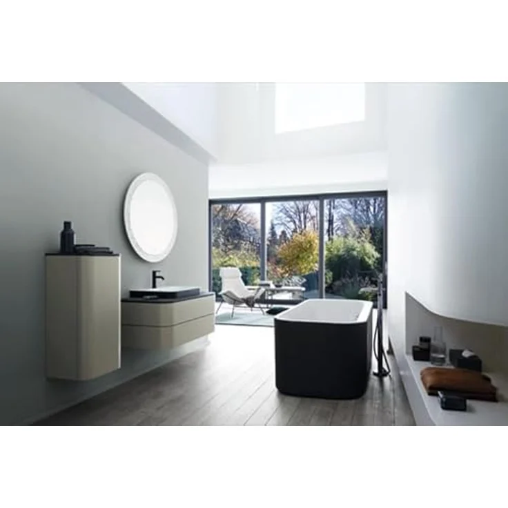 Duravit Happy D.2 Plus Konsole HP031B, 650x480 mm, 1 Ausschnitt für Waschtischunterbau HP4940/HP4960, Nordic Weiß Seidenmatt Lack - HP031B03939 – Bild 5
