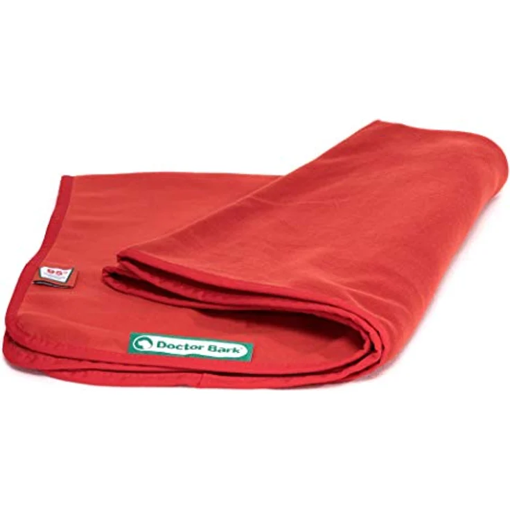 Doctor Bark | kuschelige Hundedecke waschbar bis 95°C, hygienische, weiche Fleecedecke für Sofa und Hundebett, Flauschige Haustierdecke - Made in Germany (L - 120x90 cm/Rot) – Bild 4