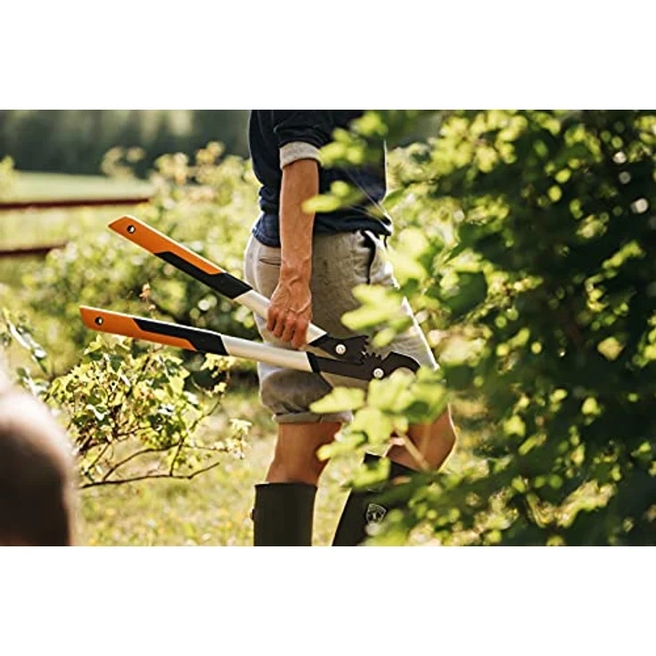 Fiskars PowerGear X Bypass-Getriebeastschere für frisches Holz, Antihaftbeschichtet, Gehärteter Präzisionsstahl, Länge 57 cm, Schwarz-Orange, LX92-S, 1020186 – Bild 4
