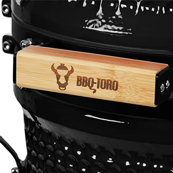 BBQ-Toro Kamado Grill | Holzkohlegrill Haiiro Ø 32 cm mit Thermometer, Holzgriff | Schwarz | Kamado Keramikgrill, Mini Holzkohlegrill, Mini Kamado Grill, Keramik Grill, Kamado BBQ, Ceramic Grill – Bild 5