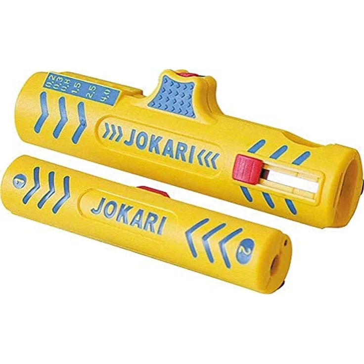Jokari Kabelverarbeitungs-Set Secura II (für Coaxialkabel ø 4,8-7,5 mm und Rundkabel ø 8-13 mm, Abisolierwerkzeug Kabel) 490119